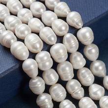 Grade B Freshwater Pearl Beads,Polished Rice,Natural Color,Size:about 9~10mm wide,10~11.5mm long, hole: 0.8mm,about 34pcs/strand 2024 - buy cheap