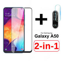 Cristal 2 en 1 para lente de cámara Samsung Galaxy A50, cristal Temepred para Samsung A10, A20, A40, A70, película protectora de cristal A 50, 40, 70 2024 - compra barato