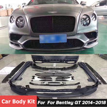 Alerón de parachoques trasero y delantero, faldones laterales de fibra de carbono FRP sin pintar, estilo ST, para Bentley Continental GT 2014-2018 2024 - compra barato