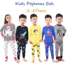 Kids Pajamas 2020 Autumn Girls Boys Sleepwear Nightwear Baby Infant Clothes Animal Cartoon Pajama Sets Cotton Children's Pyjamas 2024 - buy cheap