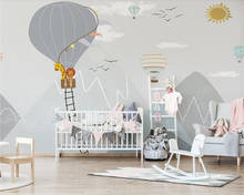 Beibehang-papel tapiz personalizado para habitación de niños y niñas, nuevo, globo aerostático, papel de pared, decoración del hogar 2024 - compra barato