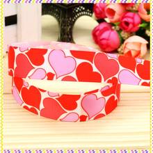 DHK 7/8'' 5yards valentine heart printed grosgrain ribbon headwear hair bow diy party decoration OEM Wholesale 22mm E1026 2024 - buy cheap