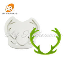 New Arrival Animal Antlers Silicone Cake Mold Fondant Tool Cake Decorating Supplies Baking Cake Tool 2024 - buy cheap