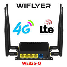 Wiflyer WE826-Q 3G 4G WiFi роутер 2,4G домашний Wifi роутер 4G модем слот для sim-карты wifi усилитель 2 антенны 300 Мбит/с openwrt роутер 2024 - купить недорого