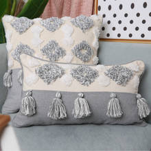 Boho Style  Plush Cushion Cover With Tassels Cute Moroccan Style Pillow Case Macrame Home Sofa Decor Waist Pillowcase 2024 - buy cheap