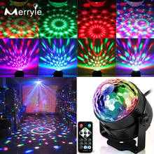 3W LED Disco Magic Ball Strobe Rotating Projection Lamp 7 Color Sound Control Stage Light for Club Party Wedding Holiday Gift 2024 - buy cheap