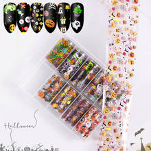 10Pcs/Box Nail Stickers Halloween Star Flower Plant Pattern 3D Manicure Sticker Nail Art Decoration 2024 - buy cheap