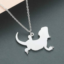 Bearded Dragon Charm Lizard Necklace Dragon Jewelry Pet Reptile Gift Stainless Steel Necklace Gold Rose Gold Color 2024 - buy cheap