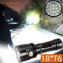 8000LM Superbright LED flashlight 18*T6 wick USB rechargeable Waterproof camping 6 mode flashlight use 26650 battery 2024 - buy cheap