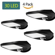 30LED Solar Light Outdoor Solar Lamp PIR Motion Sensor Wall Light Waterproof Solar Powered Sunlight for Garden 4 PACK 2024 - buy cheap