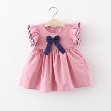 Summer College Style Dress For Newborn Sleeveless Toddler Girl Clothes Cotton Children's Princess Dresses Infant Kids Dress 2024 - buy cheap