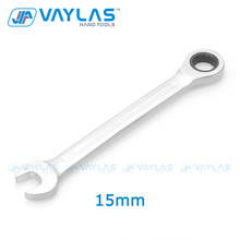 VAYLAS 15mm Dull Polished Combination Wrench Fixed Head Ratchet 72T and Open End High Torque Spanner  Repair Hand Tool 2024 - buy cheap