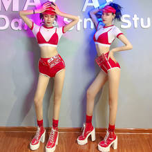 New Jazz/Pole Dance Costumes For Girls Red And White Suit Nightclub GOGO Dancer Stage Performance Clothing Rave Outfits DWY4947 2024 - buy cheap