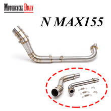 NMAX155 Motorcycle Exhaust Scooter Front Exhaust Middle Link Slip On Full System Mid Pipe For YAMAHA NMAX 155 N MAX 155 N-MAX155 2024 - buy cheap