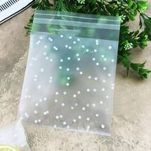 100pcs Frosted Cute Dots Plastic Pack Candy Cookie Soap Packaging Bags Cupcake Wrapper Self Adhesive Sample Gift Bag 7cm 2024 - buy cheap