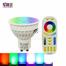 AC85V-265V de luz Mi GU10 RGB + CCT LED regulable, 4W, 2,4G, inalámbrica, WIFI, Bombilla remota, foco Led inteligente 2024 - compra barato