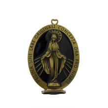 HeyMamba-Estatua de la Virgen María, estatuilla de oración religiosa, decoración de Iglesia, Cruz de pared 2024 - compra barato