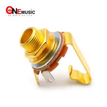 Conector de entrada Mono Vintage de 1/4 "para guitarra eléctrica, salida de pastilla, 6,35, oro 2024 - compra barato