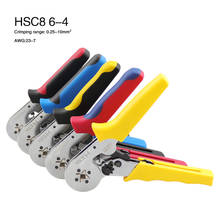 Alicates de prensado cuadrilátero HSC8 6-4, herramienta de prensado de terminales tubulares autoajustables, 0,25-10mm, 23-7AWG, alicates de crimpado de alta precisión 2024 - compra barato