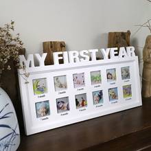 Baby Gift "MY FIRST YEAR" 12 Month Photo Frame Baby Memory Gift Pictures Souvenirs Newborn Kids Birthday Gift Decorations 2024 - buy cheap