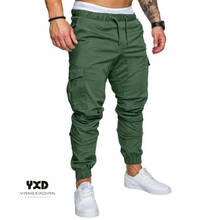 Men clothing Autumn Man Pants Hip Hop Harem Joggers Pants Male Trousers Men Solid Multi-pocket Cargo Pants Skinny Fit Sweatpants 2024 - buy cheap
