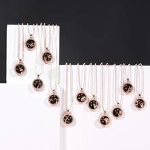 Unisex Paper Card 12 Constellations Pendant Rose Gold Chain Necklace Gemini Cancer Virgo Necklace Birthday Gifts For Women Men 2024 - buy cheap