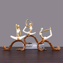 Миниатюрная модель украшение ручной работы дома декоративные статуэтки Йога девушка практическая скульптура стол Декор аксессуары подарки на день рождения 2024 - купить недорого