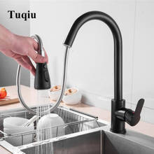 Pull Out Kitchen Faucet Black Sink Mixer Tap 360 degree rotation  kitchen mixer taps Kitchen Tap 2024 - buy cheap