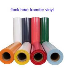 Free shipping 1 sheet 10"x20"/25cmx50cm Flock Heat Transfer Vinyl Flocking Heat Press Machine T-shirt Iron On HTV Printing 2024 - buy cheap