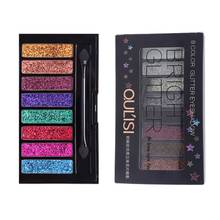 Paleta de sombra de olho com glitter profissional, 8 cores, maquiagem, cosméticos, longa duração, pigmentos de glitter e lantejoulas brilhantes 2024 - compre barato