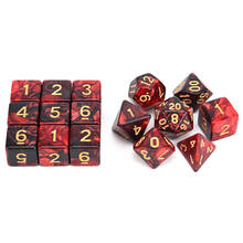 16 Pieces Dice Marble Polyhedral Dice Set for Tabletop Games DnD RPG D4 D6 D8 D10 D% D12 D20 2024 - buy cheap