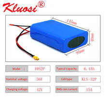 KLUOSI 36V 6.4Ah 6Ah 10S2P 250W 450W 42V Lithium Battery Pack Electric Scooter Unicycle Ebike with 15A BMS M365 Pro Extend Range 2024 - buy cheap