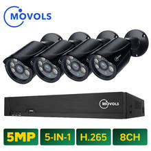 MOVOLS-Sistema de videovigilancia para exteriores, Kit de cámara de seguridad IR, impermeable, H.264 + 8 canales, DVR, 4 Uds. 2024 - compra barato