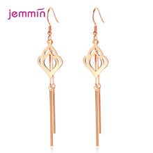 Hot Sale 925 Sterling Silver Drop Shipping Jewelry Accessories Classic Hook Drop Earrings Heart Pattern Tassel Long Dangler 2024 - buy cheap