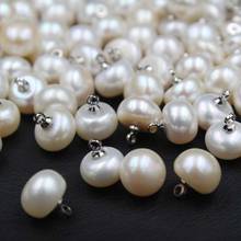 9-10MM 20Pcs 100% AA Natural Freshwater Pearl Beads Charms Jewelry Button Bead 2024 - buy cheap