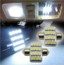 2 Pcs 16 LED SMD 3528 31mm Interior Do Carro Branco Quente Festoon Dome Lâmpada Lâmpada DC 12 V Luzes de Leitura Lâmpada 2024 - compre barato