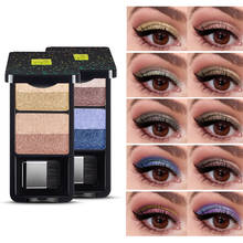 Pudaier-paleta de sombras de ojos, 4 colores, pigmento brillante, mate, paleta efecto piel desnuda, brillo, maquillaje de ojos 2024 - compra barato
