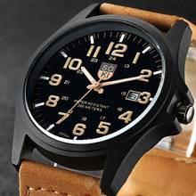 Relógio masculino relógio do exército masculino relogio novo militar masculino relógios de quartzo pulseira de couro casual legal relógio de pulso do esporte masculino 2024 - compre barato