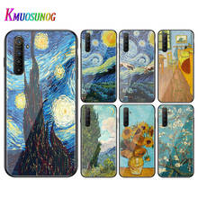 Capa van gogh para celular oppo a5 a9 2020 f7, capa preta brilhante de orelha para opostos 2 z 2z 2f 3 4 pro 5g 2024 - compre barato