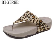 Zapatos De leopardo para mujer, chanclas De plataforma, zapatillas De playa De verano, zapatillas De moda 2024 - compra barato