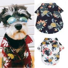 Camisa con estampado para perro, ropa fina de manga corta para perro, chaleco, disfraz con patrón de piña, frío suave, XS/S/M/L/XL/XXL, verano 2021 2024 - compra barato