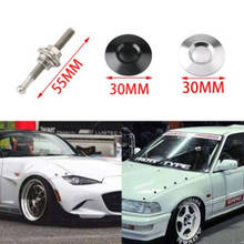 1x Universal 32mm Push Button Billet Hood Pins Lock Clip Kit Engine Bonnets Lock Car Quick Latch 2024 - compre barato