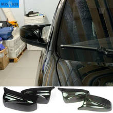 Cubierta de espejo retrovisor lateral de coche BMW, cubierta de repuesto de fibra de carbono/ABS, X5, X6, E70, E71, 2007-2013, 1 par 2024 - compra barato