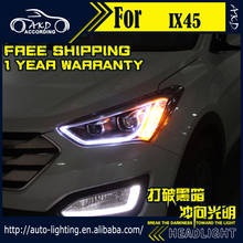 AKD Car Styling Head Lamp for Hyundai IX45 Headlights 2013-2018 New Santa Fe LED Headlight DRL H7 D2H Hid Bi Xenon Beam 2024 - buy cheap