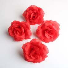 wholesale 300pcs/lot Red Rose Flower Head Man made Silk 7cm Wide Wedding Party Celebration DIY Decoration Artificial Flowers 2024 - buy cheap
