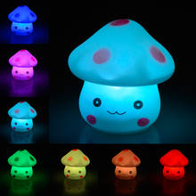 Colorful Mushroom LED Night Light Press Down Touch Room Desk Bedside Lamp for Baby Kids Christmas Gifts Interior Design 2024 - buy cheap
