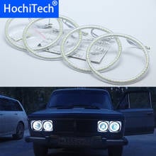 Ultra bright SMD white LED angel eyes halo ring kit daytime running light DRL For Lada Vaz 2106 1976 1997 1998 1999 2000 2001 2024 - buy cheap