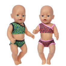 2021 venda quente bebê recém nascido apto 17 polegada 43cm boneca roupas acessórios vermelho verde biquíni maiô para o presente de aniversário do bebê 2024 - compre barato
