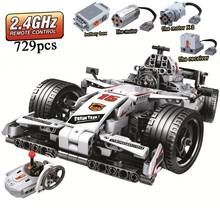 2019 новый двигатель техника DIY MOC 2,4 ГГц RC F1 машина гоночная машинка строительные блоки модели Кирпичи Классические детские игрушки подарок 2024 - купить недорого