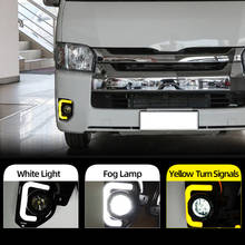Car Flashing 2Pcs For Toyota Hiace 2014 2015 2016 2017 2018 Yellow Turning Signal 12V Car Lamp LED DRL LED Daytime Running Light 2024 - buy cheap